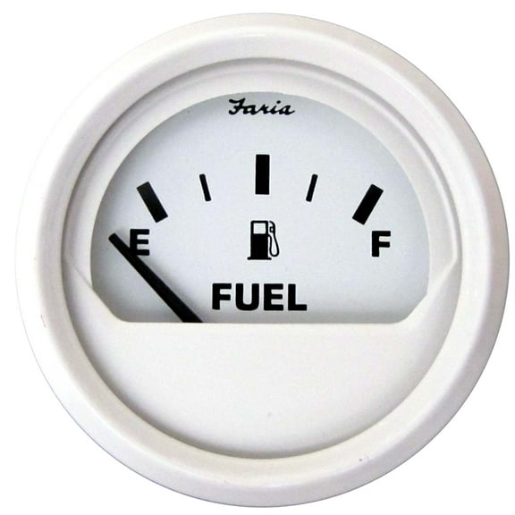 FARIA DRESS WHITE 2" FUEL LEVEL GAUGE (E-1/2-F)