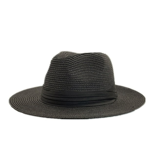 Sombreros de paja unisex, anchos, para playa, para mujer