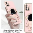 thumbnail image 3 of Compatible with Samsung A71 Case Silicone TPU Plating, Samsung Galaxy A71 Cases Cute Astronaut Pattern Phone Case with Stand (Pink), 3 of 13