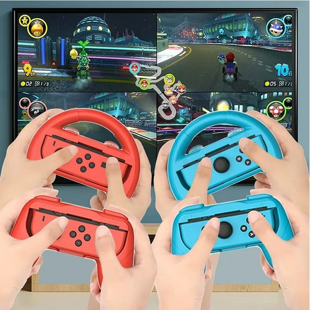 Contrôleur de volant Surrme pour Nintendo Switch & Switch modèle OLED (lot  de 2) volant pour Mario Kart, rouge et bleu 