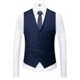 thumbnail image 3 of Cloudstyle Men's 3Pcs Business Professional Casual Daily Slim Fit One Button Suit Set (Blazer + Vest + Pants), 3 of 5