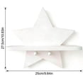 thumbnail image 3 of Hyknon Corner Floating Shelf Wall Mounted, Wooden Space-Saving Corner Storage Shelf, Corner Display Rack for Decor Organization, Butterfly/Star Hanging Storage Shelf for Living Room Bedroom, White, 3 of 7