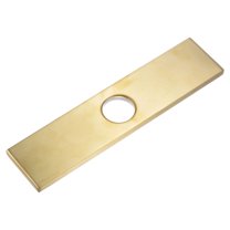 Uxcell 10 Inch Sink Hole Cover, Deck Plate Escutcheon for 1 or 3 Hole Kitchen Faucet, Tap Holes Cover Gold
