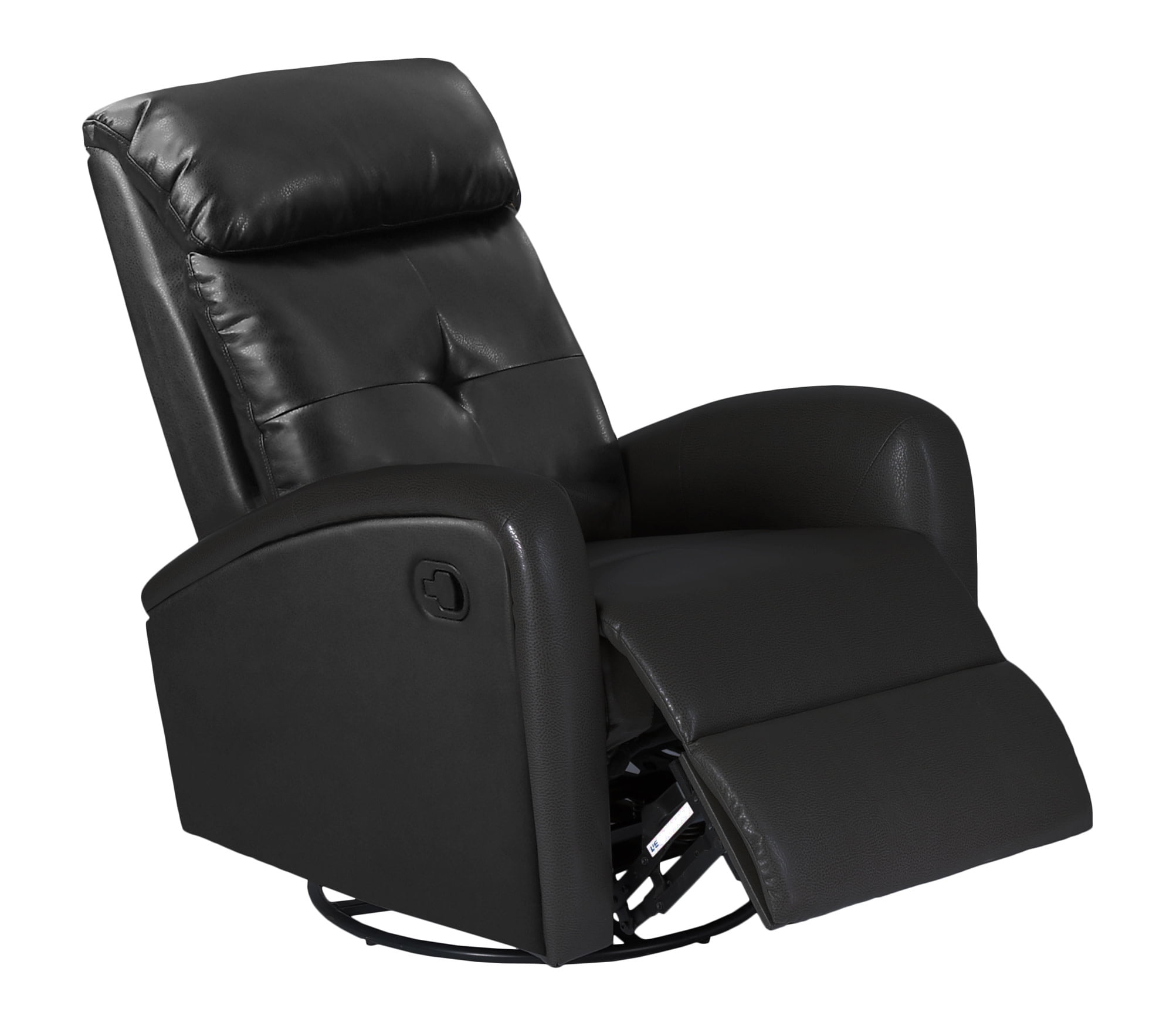 Monarch Recliner Swivel Glider / Black Bonded Leather - Walmart.com