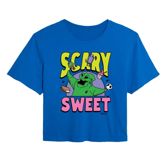 The Nightmare Before Christmas - Scary Sweet - Juniors Cropped Graphic T-Shirt