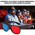 thumbnail image 2 of Universal 3D Glasses TV Movie Dimensional Anaglyph Video Frame 3D Glasses, 2 of 9