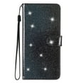 thumbnail image 6 of Wallet Case for Samsung Galaxy A54,Decase Women Girls Case with Card Holder Kickstand & Wrist Strap Luxury Bling Glitter PU Leather Flip Card Phone Cover for Galaxy A54,Black, 6 of 7