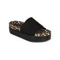 thumbnail image 1 of New Women Qupid Jupiter-01 Lycra Open Toe Leopard Sole Flatform Creeper Slipper, 1 of 5