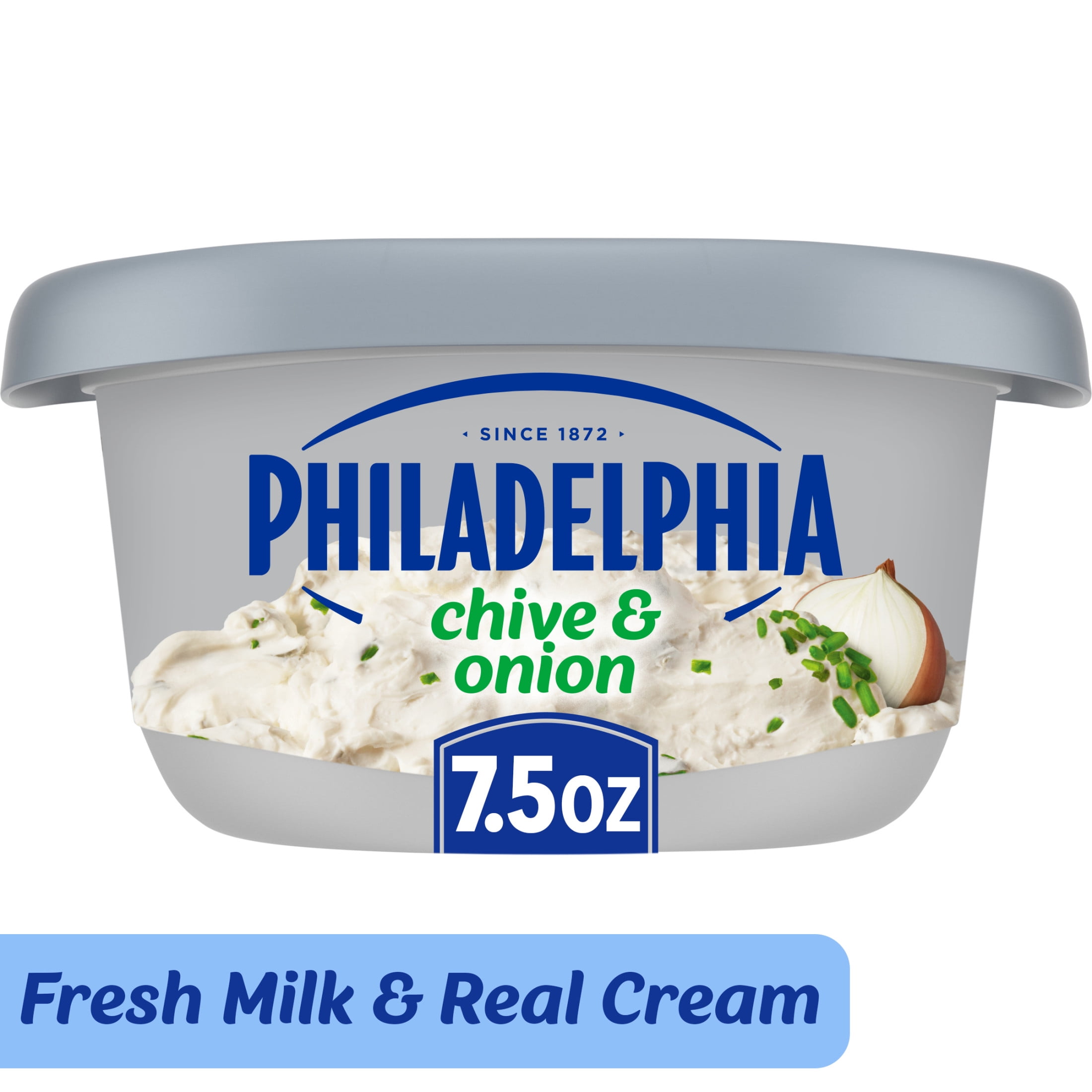 Philadelphia Chive & Onion Cream Cheese Spread, 7.5 oz Tub-Pack Of 2