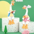 thumbnail image 3 of Naiovety Estatuas de pato de pareja sentada adecuadas para cualquier ocasión añaden encanto al adorno de pato elegido como regalo de jardín Decoración del hogar, 3 of 6