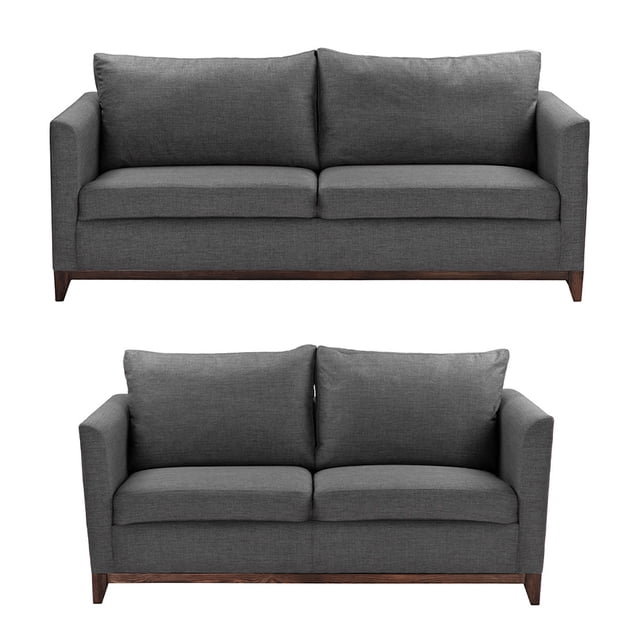Sala 3-2 TRINITY Oslo 2 Piezas (Sofá, Love Seat) Gris Acero Para Sala