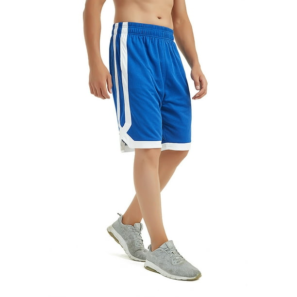 TopTie 2-Tone Basketball Shorts For Men with Pocket Training Shorts-NavyBlue-L - Walmart.com