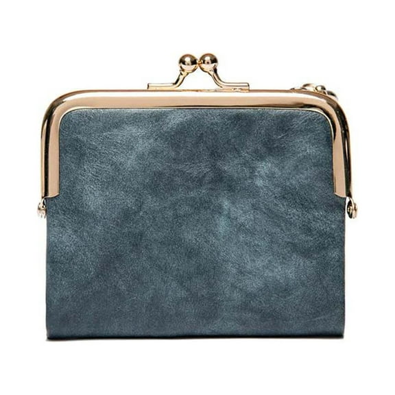 PRETXORVE Mini Fashion Ladies Clip Wallet Retro Multi Functional Folding Money Clip Card Bag For Women