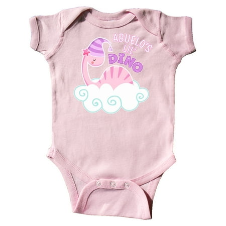 

Inktastic Abuelo s Lil Dino with Cute Pink Baby Dinosaur Gift Baby Boy or Baby Girl Bodysuit