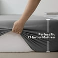 thumbnail image 6 of Mildly Queen Size Soft Bed Sheets Set, 1800 Thread Count, 22" Deep Pocket 4 packs, Soft Microfiber, Grey, 6 of 7