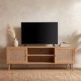 thumbnail image 2 of Mueble de Tv Relan Bombai Café con Puertas de Ratán 160 cm, 2 of 8