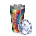 thumbnail image 2 of 16oz Tumblers Colorful Tie Dye Dot Mandala Pattern Stainless Steel Vacuum Insulated Double Wall Travel Tumbler Cups Mug with Lid and Straw,Cleaning Brush for Coffee,Tea, 2 of 4