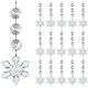 thumbnail image 2 of Fiudx Colgante de Copo de Nieve Transparente, Adorno para Árbol de Navidad, Diseño de Cristal, Elegante Decoración Navideña, para Uso En Interiores y Exteriores, Paquete de 15, Tamaño de 11,8 Cm, 2 of 6