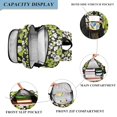 thumbnail image 3 of FORMRS School Backpack 17" Student Travel Bag with Laptop Compartment, Green Flower Pattern, 3 of 7