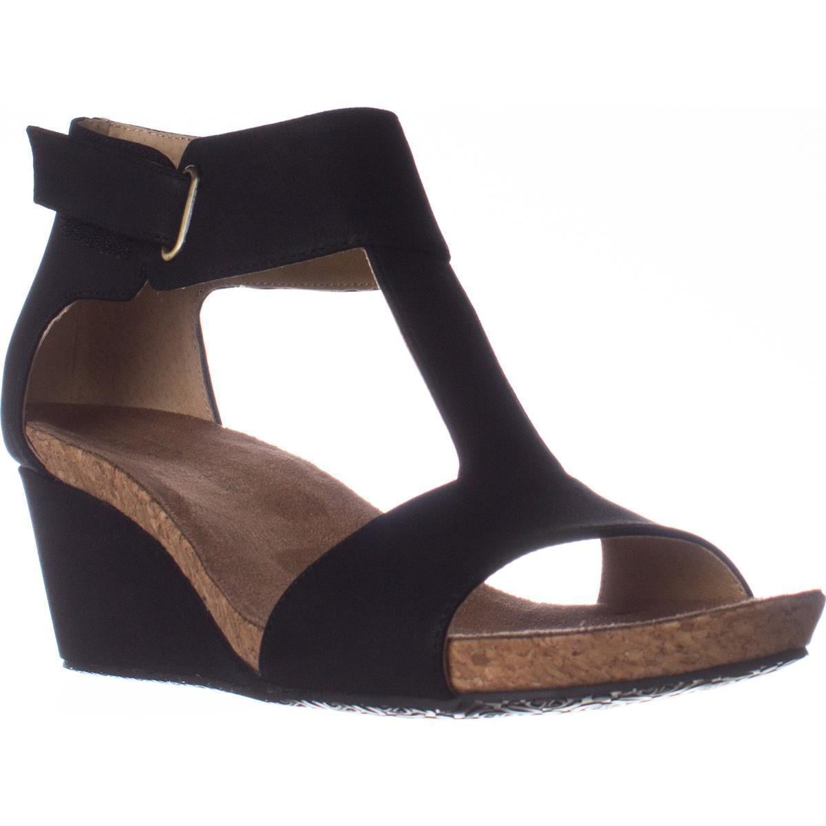 Adrienne Vittadini Women's Black Tribute Wedge Sandals – COUTUREPOINT