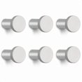thumbnail image 1 of Silver Wall Mounted Coat Hook, 6 Pieces Minimalist Heavy Duty Wall Mounted Coat Hook, Multi-Purpose Coat Hook, Coat Rack for Entryway Bedroom Bathroom Screws Included, 1 of 5
