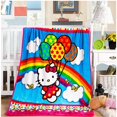 thumbnail image 3 of Kawaii Hello Kittys Plush Blanket Household Bath Towel Sanrioed Soft Cartoon Absorbent Anime Flannel Pillowcase Room Decor Naps, 3 of 25