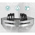 thumbnail image 3 of 2 Pack No Drilling Adhesive Wall Mounted Bathroom Shower Shelf Storage Organizer With 4 Hooks (black), 3 of 5