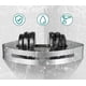 thumbnail image 3 of 2 Pack No Drilling Adhesive Wall Mounted Bathroom Shower Shelf Storage Organizer With 4 Hooks (black), 3 of 5