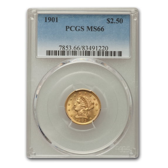 1901 $2.50 Liberty Gold Quarter Eagle MS-66 PCGS