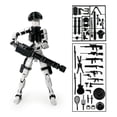 thumbnail image 1 of 3D Printed Action Figure Dummy T13 Toy Figure Robot Assembly Model Ornament Kit for Children Christmas Birthday Gift, 1 of 6