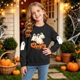 thumbnail image 5 of KPOPLK Halloween T-Shirt Toddler Kids Boys Girls Sweatshirts 2t 3t 4t 5t 6t Ghost Pumpkin Prints Tee Tops(6-7 Years,Black), 5 of 8