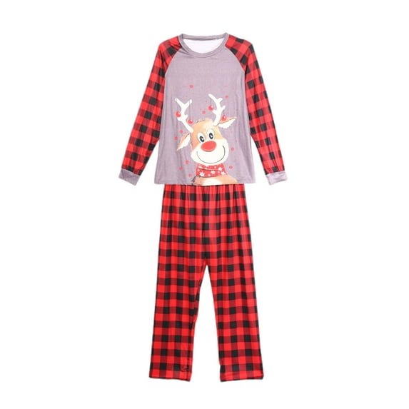 Christmas Family Matching Sets Onesies Rompers Plaid Suit Parent-child Set Xmas Sleepwear Set