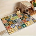 thumbnail image 4 of Estera de estufa con estampado floral bohemio | Decoración de cocina moderna | Accesorios de cocina duraderos | Decoración del hogar | Esenciales for la fiesta de mesa, 4 of 5