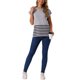 thumbnail image 2 of Suéter sin mangas de cuello redondo a rayas para mujer Inspire Chic, chaleco casual de manga corta, pulóver de punto acanalado, tops de tanque XL gris, 2 of 6