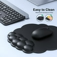 thumbnail image 4 of Ergonomic black Wrist Rest Set - Cloud Mouse Pad with Wrist Support & Keyboard Wrist Rest for Computer/Laptop - Comfortable Gaming & Office Wrist Cushion, 4 of 7