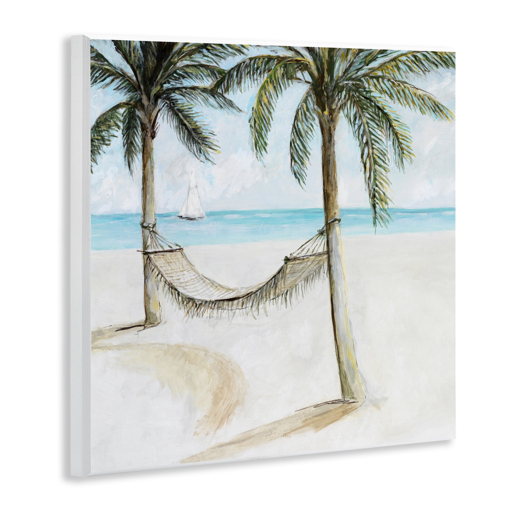 Stupell Industries Beach Hammock Coastal Scene Wall Plaque Art, design by Lorenzo Collective