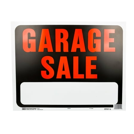 Hy-Ko 15" x 19" Plastic Garage Sale Sign, Bold Colors, Text Box