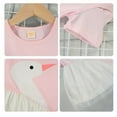 thumbnail image 5 of WIBACKER 2-8T Kid Girls Short Sleeve Dresses Summer Cartoon Swan Patchwork Lace Tulle Princess Dress, 5 of 6