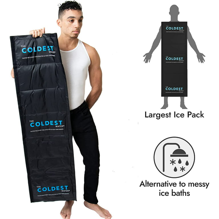 Coldest Extra Large Ice Pack for Back and Full Body - Cold Compress for Pain Relief, Ice Blanket for Sleeping or Ice Pad Physical Therapy - Folds