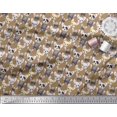thumbnail image 2 of Soimoi Poly Georgette Fabric Puppy Face Dog Printed Fabric 1 Yard 42 Inch Wide, 2 of 3