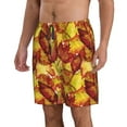 thumbnail image 2 of Logiee Autumn Mosaic Maple Leaves Print Mens Swim Trunks Quick Dry Board Shorts,Breathable Hawaii Beach Shorts Swimwear Bathing Suits-X-Large, 2 of 6