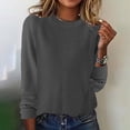 thumbnail image 2 of Bovemsi Womens Sweaters Cozy European And American Solid Color Loose Ladies Sweater Spring Autumn One Word Shoulder Exposed Business Casual Sweaters, 2 of 3