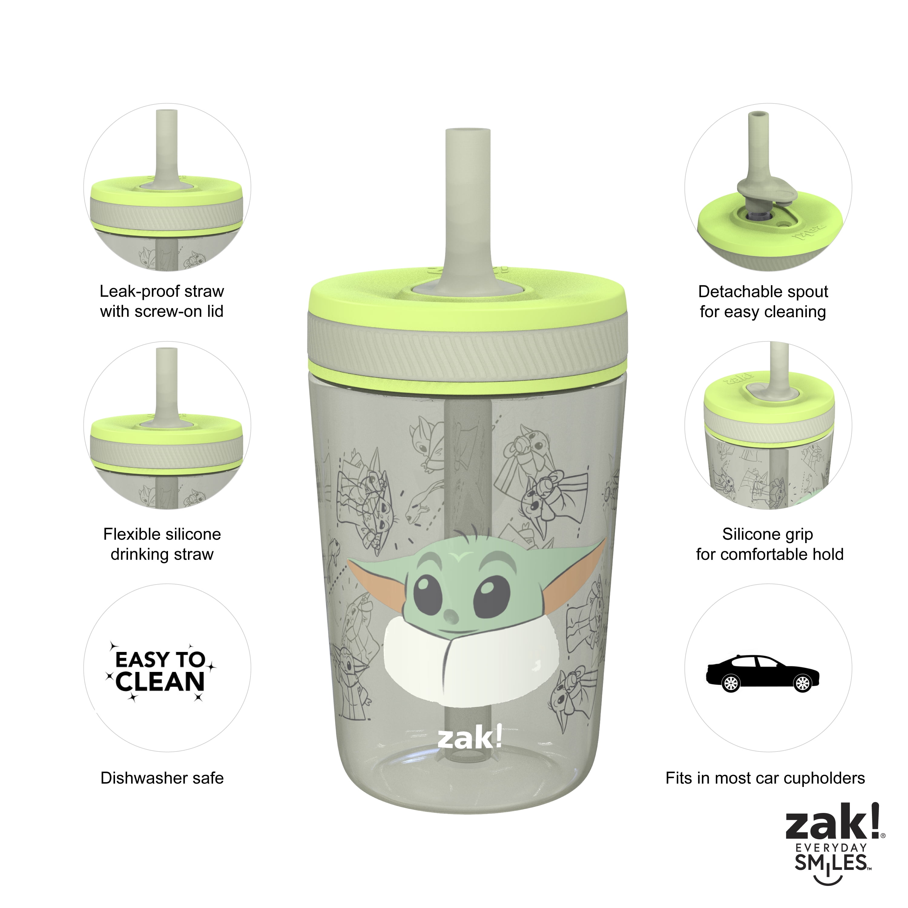  Replacement Straws Compatible with Zak 15 oz Tumbler Cup-Zak  Kids Water Bottle Straw Replacement-Accessories Set Include 4 BPA-FREE  Straws and 1 Straw Cleaning Brush and 1 Silicone Boot(15OZ) : Home 