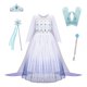 thumbnail image 1 of Nuevo disfraz de Elsa y Anna de Disney, vestido de princesa para niñas, vestido de baile de malla con lentejuelas blancas, ropa de Carnaval para niños, Cosplay Snow Queen7-8T 140CM Gao Jinjia LED, 1 of 2