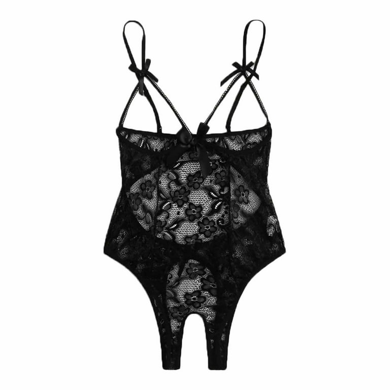 Henpk New Arrivals 2024 Now Trending 2024 Sexy Lingerie For Women Naughty  For Sex Lingerie Plus Size Clearance Ladies Cool Girl Lingerie Lace Solid  Sedin Seductive Sexy Sling Jumpsuit Suit Black XXL -