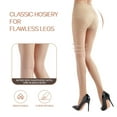thumbnail image 6 of G&Y Women's Backseam Sheer Tights - 20D Control Top Pantyhose with Reinforced Toes (1Nude, L), 6 of 6