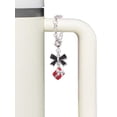 thumbnail image 3 of Delight Jewelry Silvertone Small 3-D Red Present Box with Bow - Silvertone Black Bow Charm Accessory for Tumblers and Thermal Cups, 3 of 4