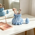 thumbnail image 6 of Princess Dress Desktop Storage Box - 4.3In Plastic Pen Holder, Cute Blue Skirt Organizer for Makeup Brushes Pens, Kawaii Vanity Desk Decor Gift for Women and Teens, Desktop Organizing Decorations, 6 of 6