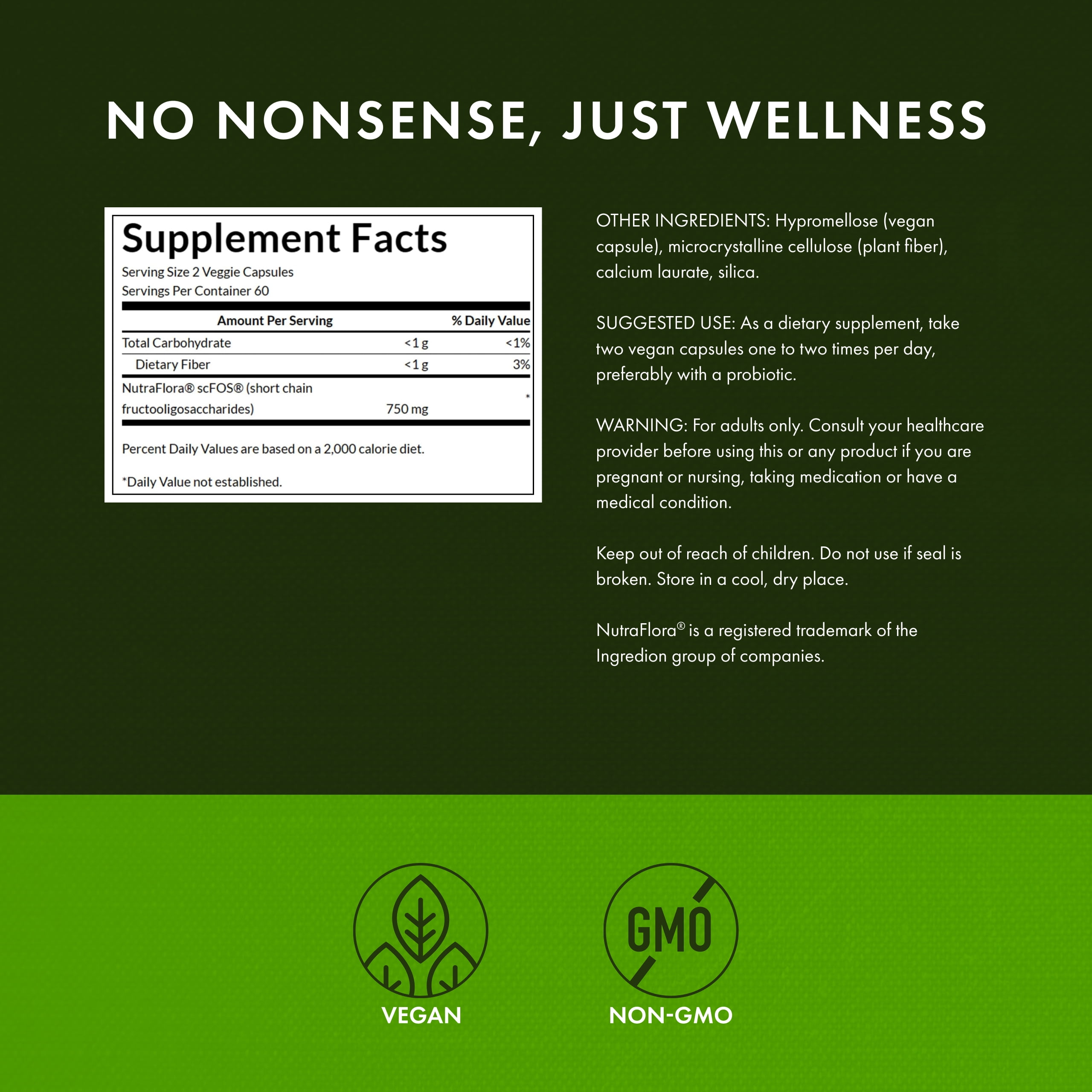 Swanson Prebiotic Capsules - Promotes Friendly Flora Support & Overall Digestive Health - Prebiotic Fiber Promoting Gut Health & Immune Health Support - (120 Veggie Capsules, 375mg Each) 4 Pack