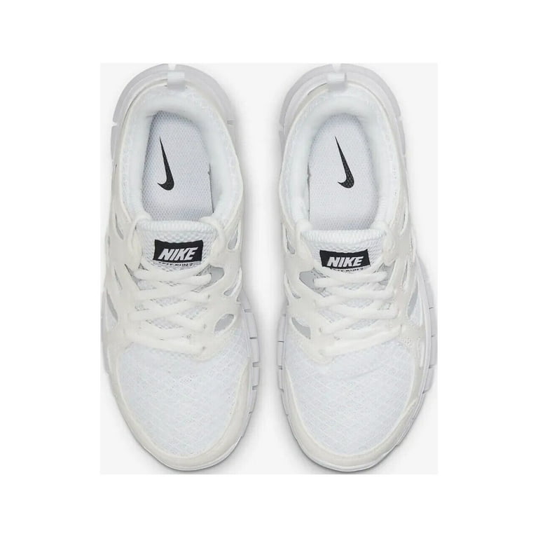 Nike Free Run 2 DD0163 100 Big Kids White Wolf Gray Black Running Shoes NR2904 4.5 Walmart